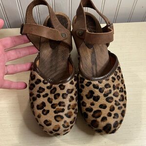 Sanita Agnes Cone Leopard Clog Sandal